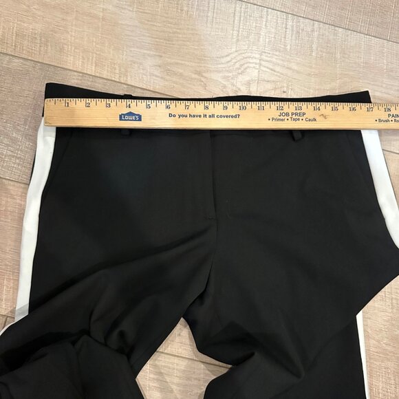 ANN TAYLOR WOMENS BLACK WHITE 12 PETITE PANTS NEW - Picture 4 of 8